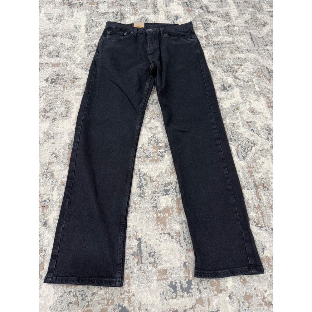 Levis 505 Regular Fit Stretch Black Straight Leg Jeans Mens 33x32 005052617
